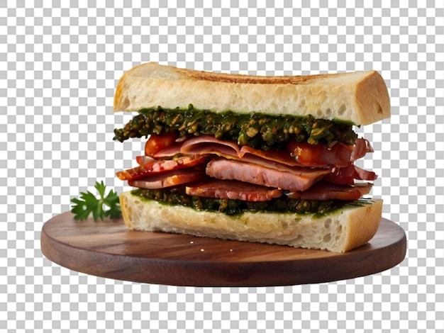 PSD traditional choirman argentina sandwich with chorizo a on transparent background