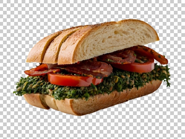 PSD traditional choirman argentina sandwich with chorizo a on transparent background