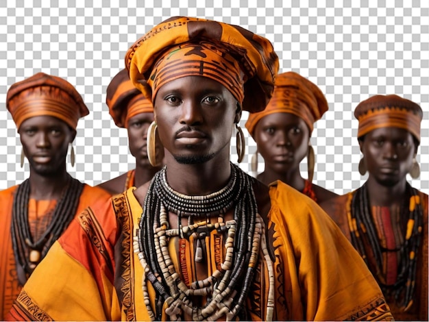 PSD traditional clothing of africa on transparent background