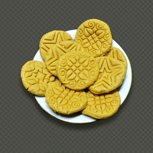 Traditional cultural delicious sweetmeat on plate isolated psd