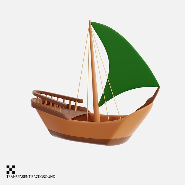 traditional dhow with uae inspired sail