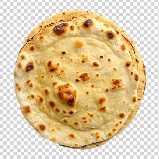 PSD traditional flatbread isolated on transparent background