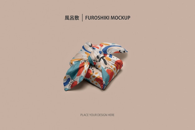 PSD traditional furoshiki wrapping cloth