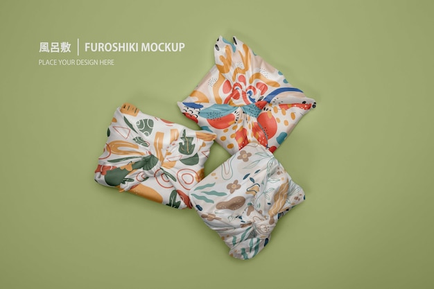 PSD traditional furoshiki wrapping cloth