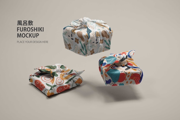 PSD traditional furoshiki wrapping cloth