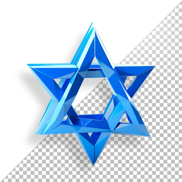 PSD simbolo tradizionale di hanukkah con effetto 3d