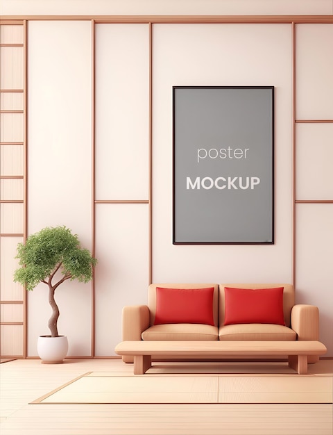 Tema tradizionale giapponese con cornici mockup