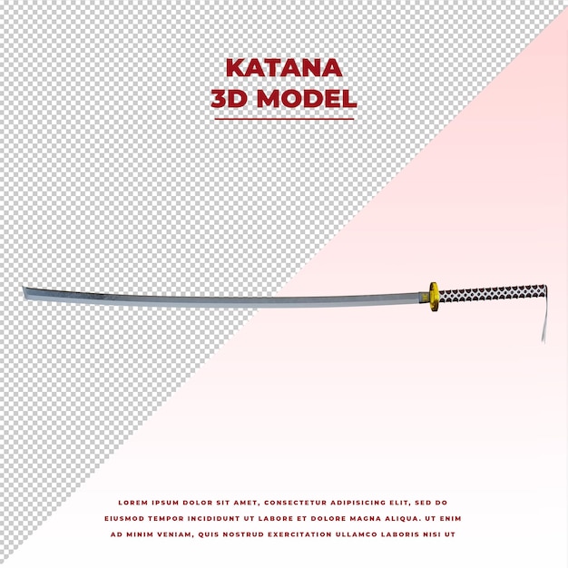 PSD traditional japanese katana sword weapon