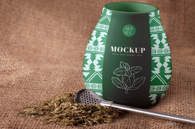 PSD traditional mate cup mockup