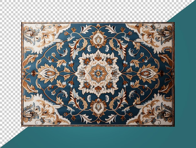 PSD traditional middle east carpet with transparent background