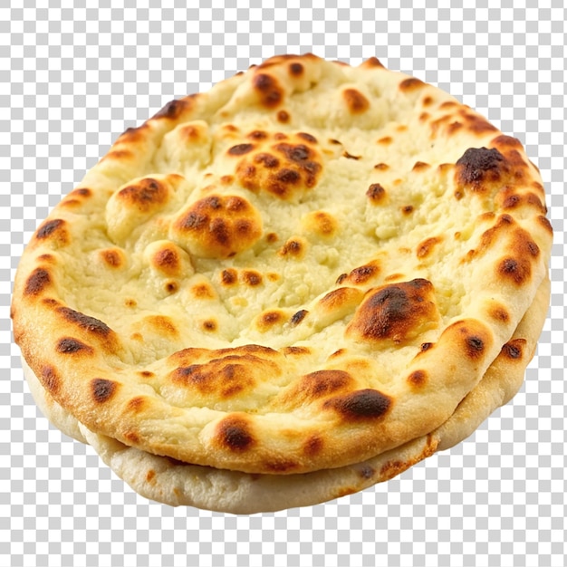 Pane naan tradizionale isolato su uno sfondo trasparente