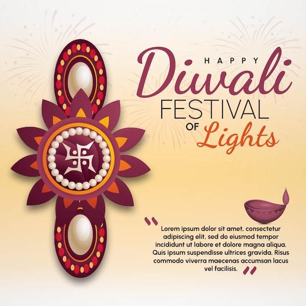 PSD traditionele diwali postbanner psd bewerkbaar