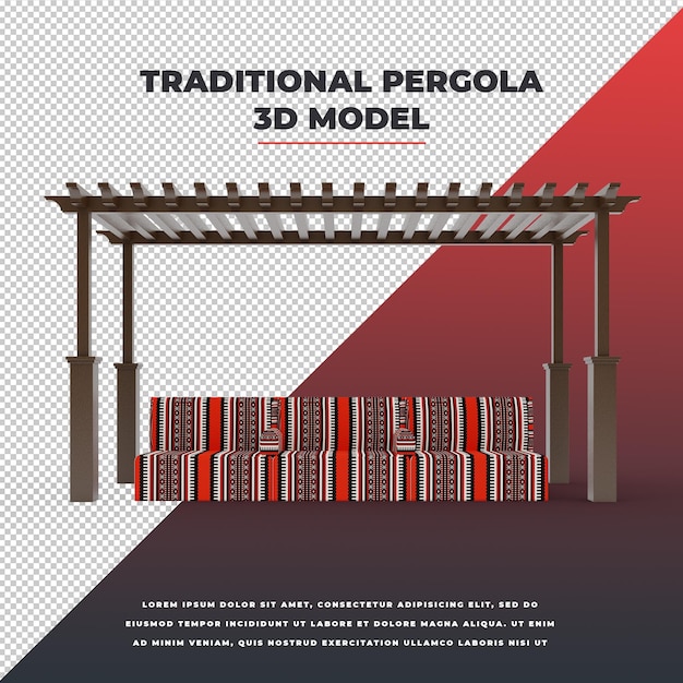 PSD tradycyjna pergola