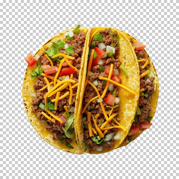 Tradycyjne Meksykańskie Tacos Z Mięsem I Warzywami Grillowane Kurczaki Tacos Odizolowane Na Tle