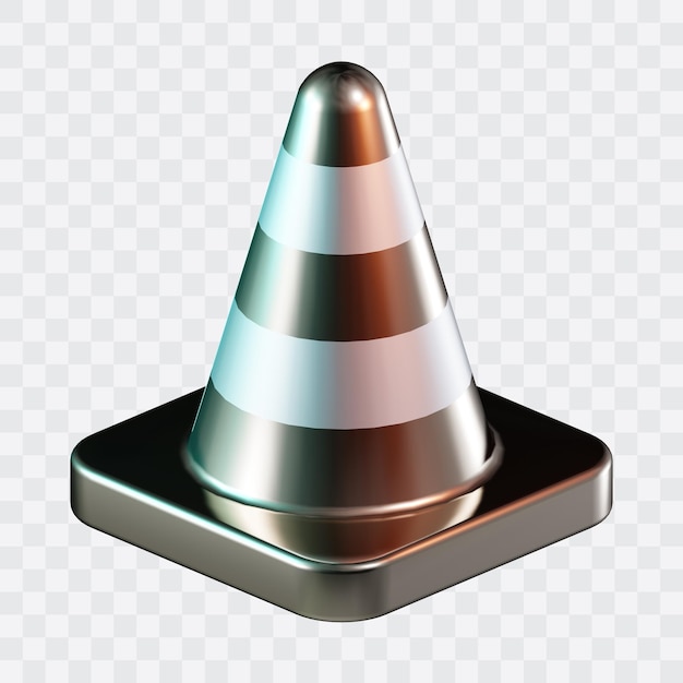 traffic cone 3d icon