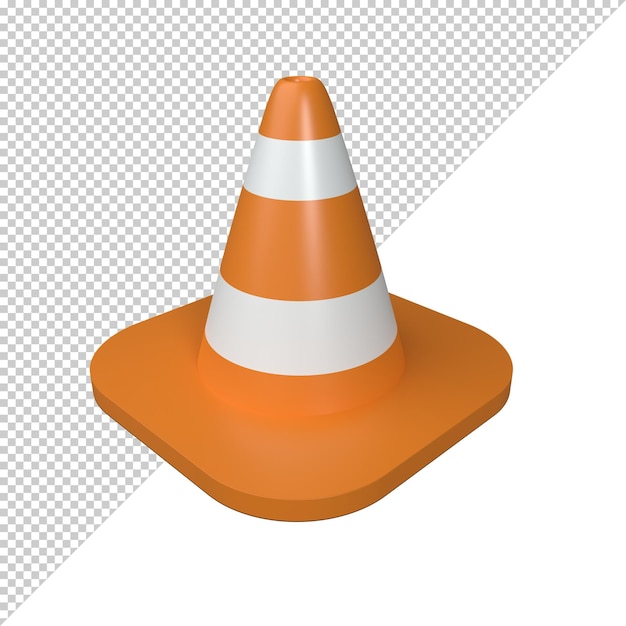 Traffic cone 3d illustration rendering