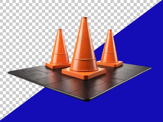 PSD traffic cone icon color vector illustration
