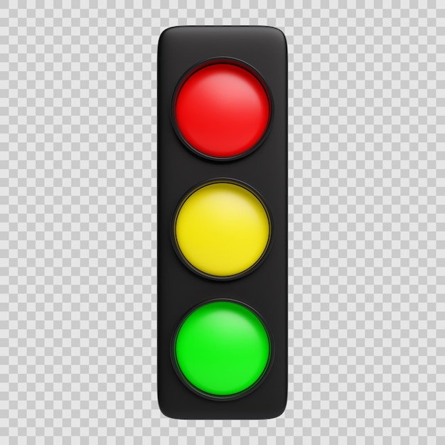 PSD traffic light 3d icon