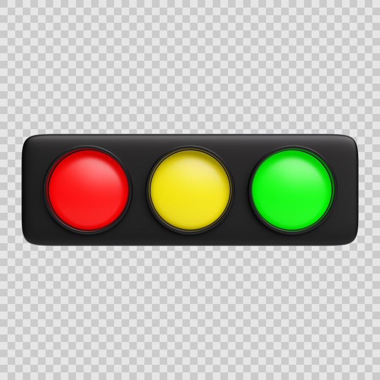 PSD traffic light 3d icon