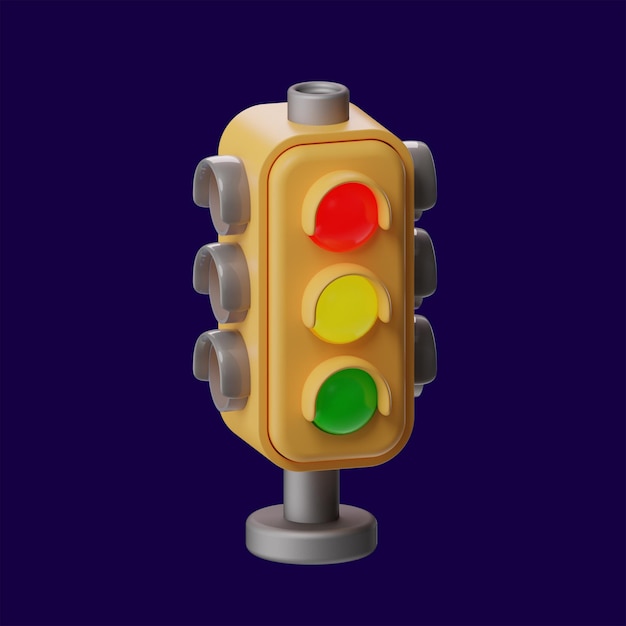 PSD traffic light 3d