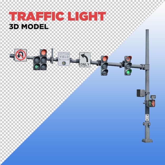 PSD traffic light and sign board