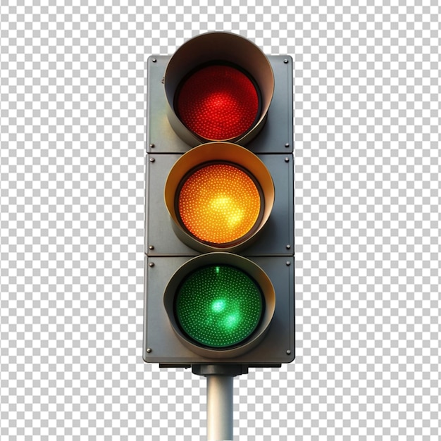 PSD traffic light on white background