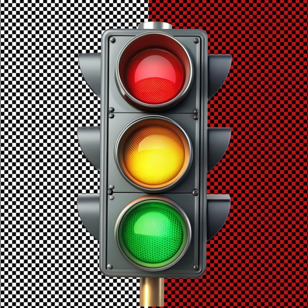 PSD traffic lights on transparent background