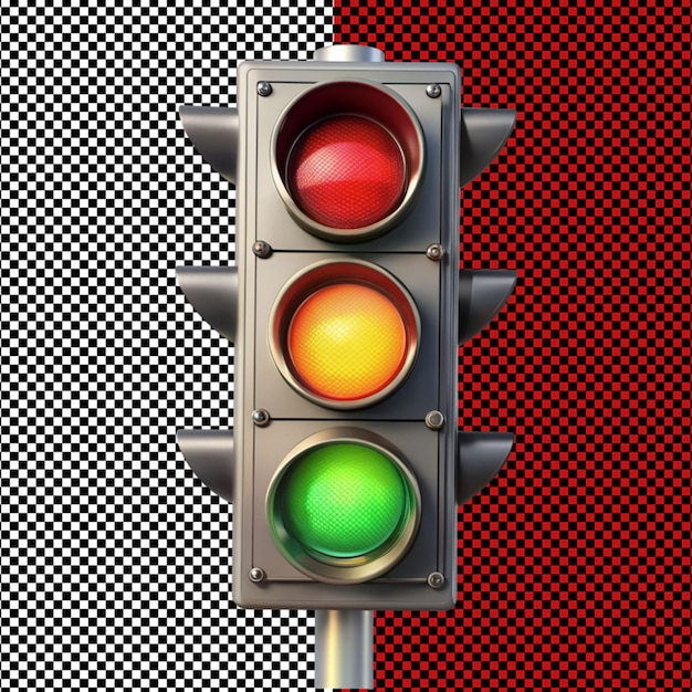 PSD traffic lights on transparent background