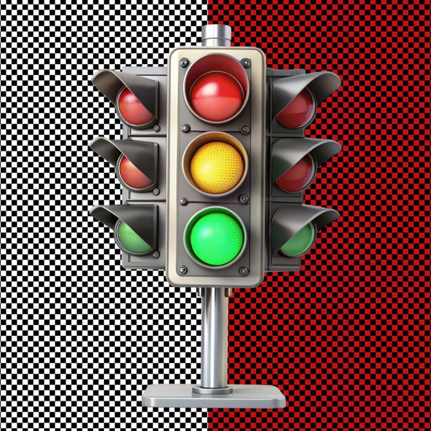 PSD traffic lights on transparent background