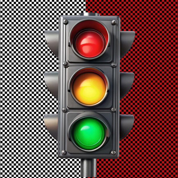 PSD traffic lights on transparent background