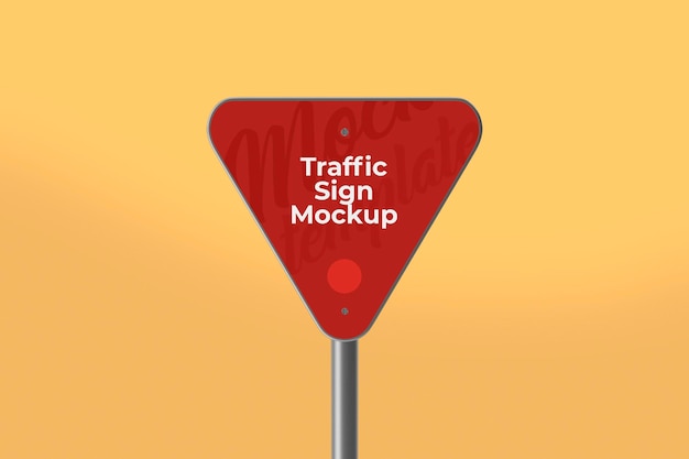 Traffic sign board mockup