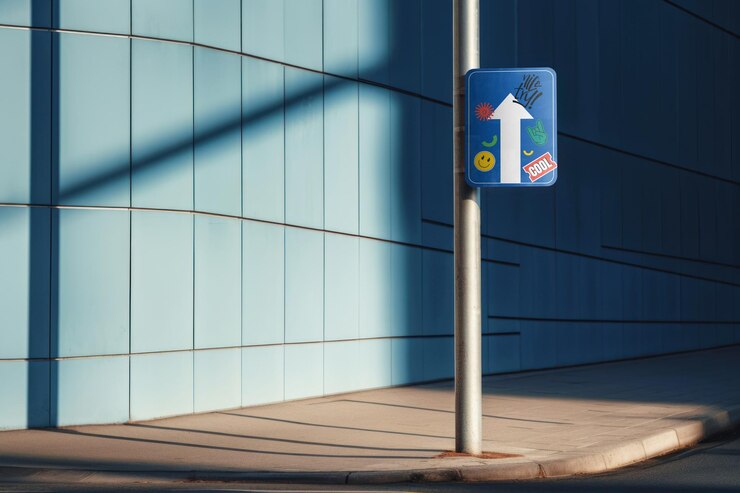 PSD traffic sign mockup psd