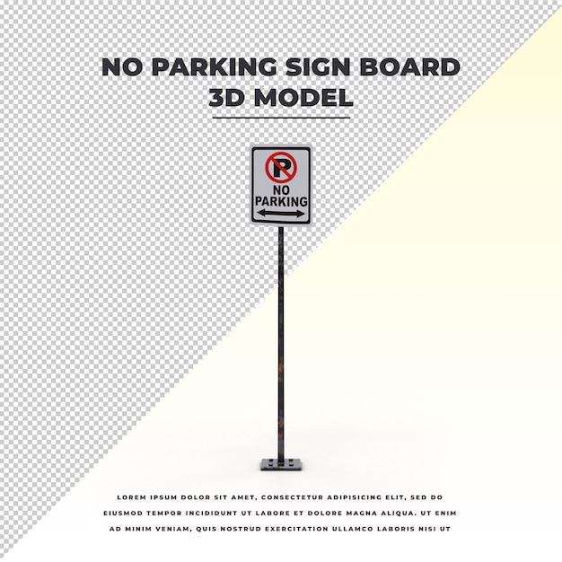 PSD segnale stradale nessun cartello di parcheggio