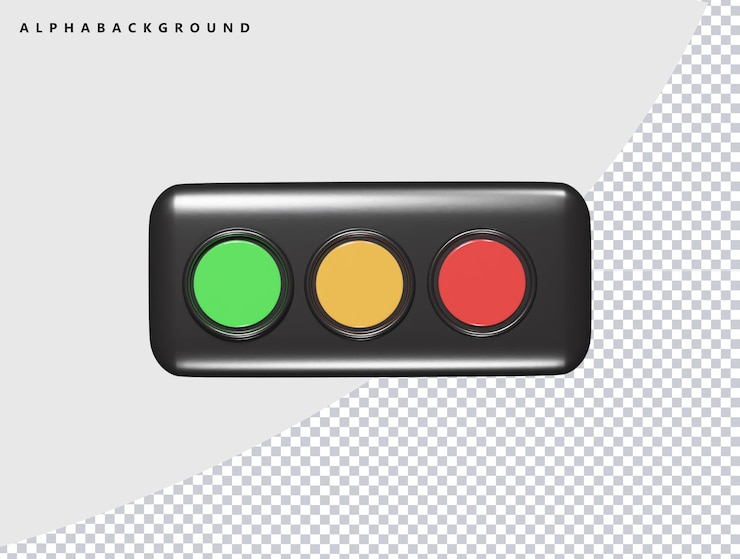PSD trafikkikon 3d-gjengivelse illustrasjon