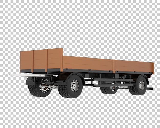 Trailer isolated on transparent background 3d rendering illustration