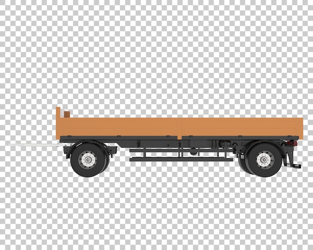 Trailer isolated on transparent background 3d rendering illustration