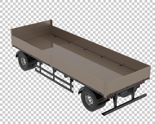 PSD trailer isolated on transparent background 3d rendering illustration