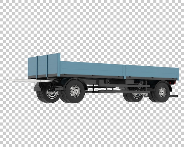 Trailer isolated on transparent background 3d rendering illustration
