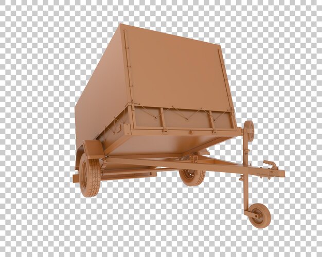 Trailer on transparent background 3d rendering illustration