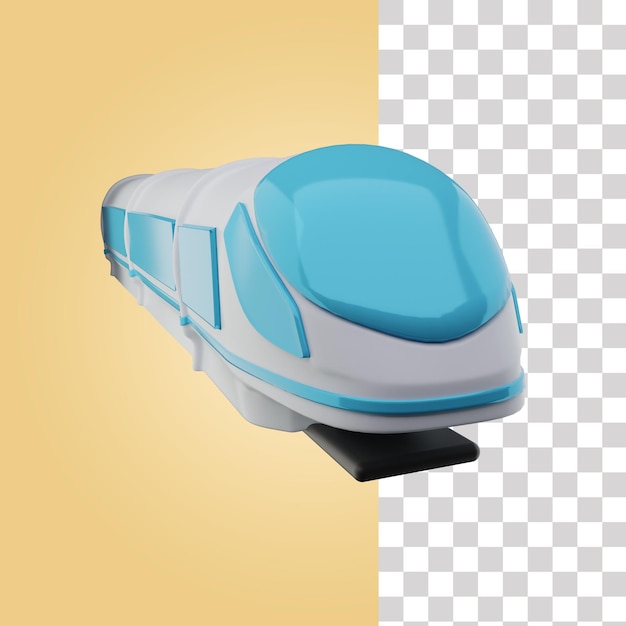 PSD train 3d icon