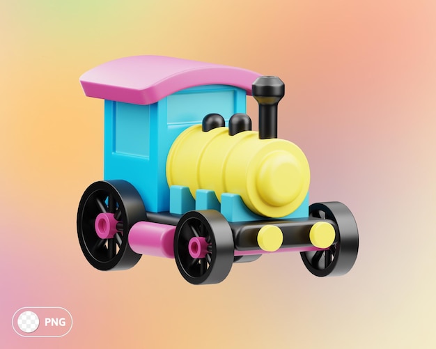 PSD train 3d illustration