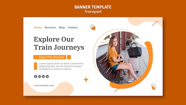 train journeys banner template