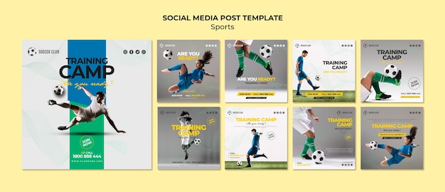 PSD training camp social media post template