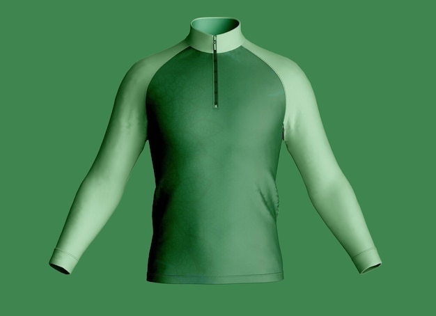 Training jacket zipper mockup