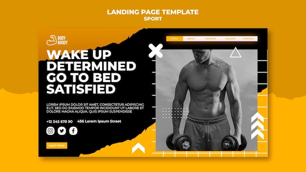 training process landing page template