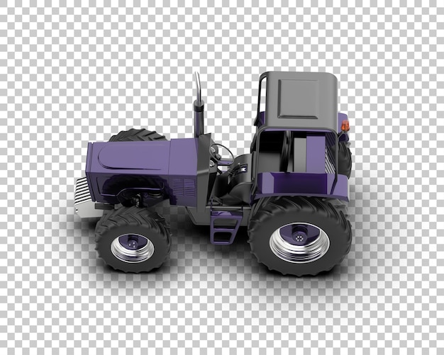 PSD traktor izolowany na tle ilustracja renderingu 3d