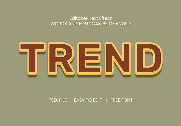 Trand text effect simple