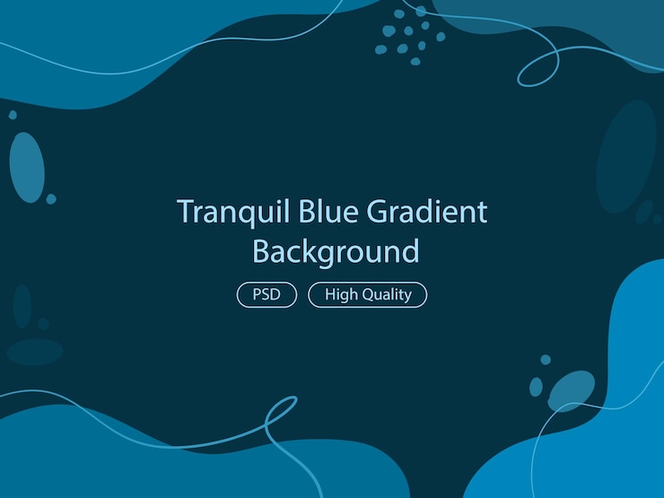 PSD tranquil blue gradient background for a calming and serene atmosphere