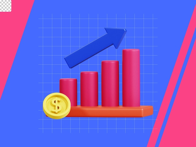 Transaction chart 3d icon