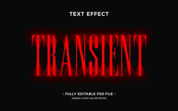 PSD transient text effect